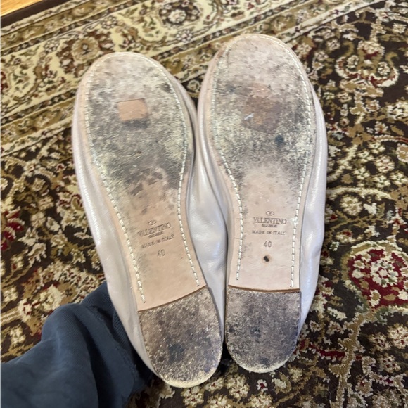 Valentino pale nude spiked ballet flats - Picture 4 of 7